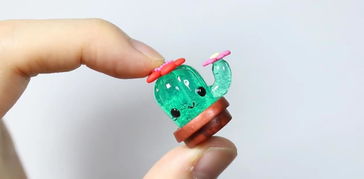 树脂手工艺品diy,制作可爱的仙人掌,朋友们看后都被萌翻了